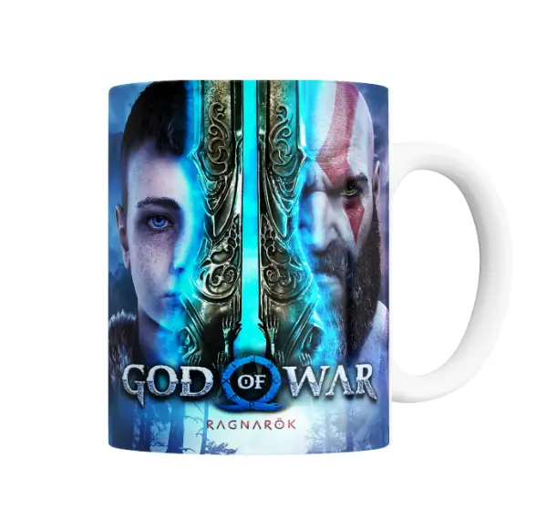 Taza de Cerámica God of War Ragnarök Kratos y Atreus