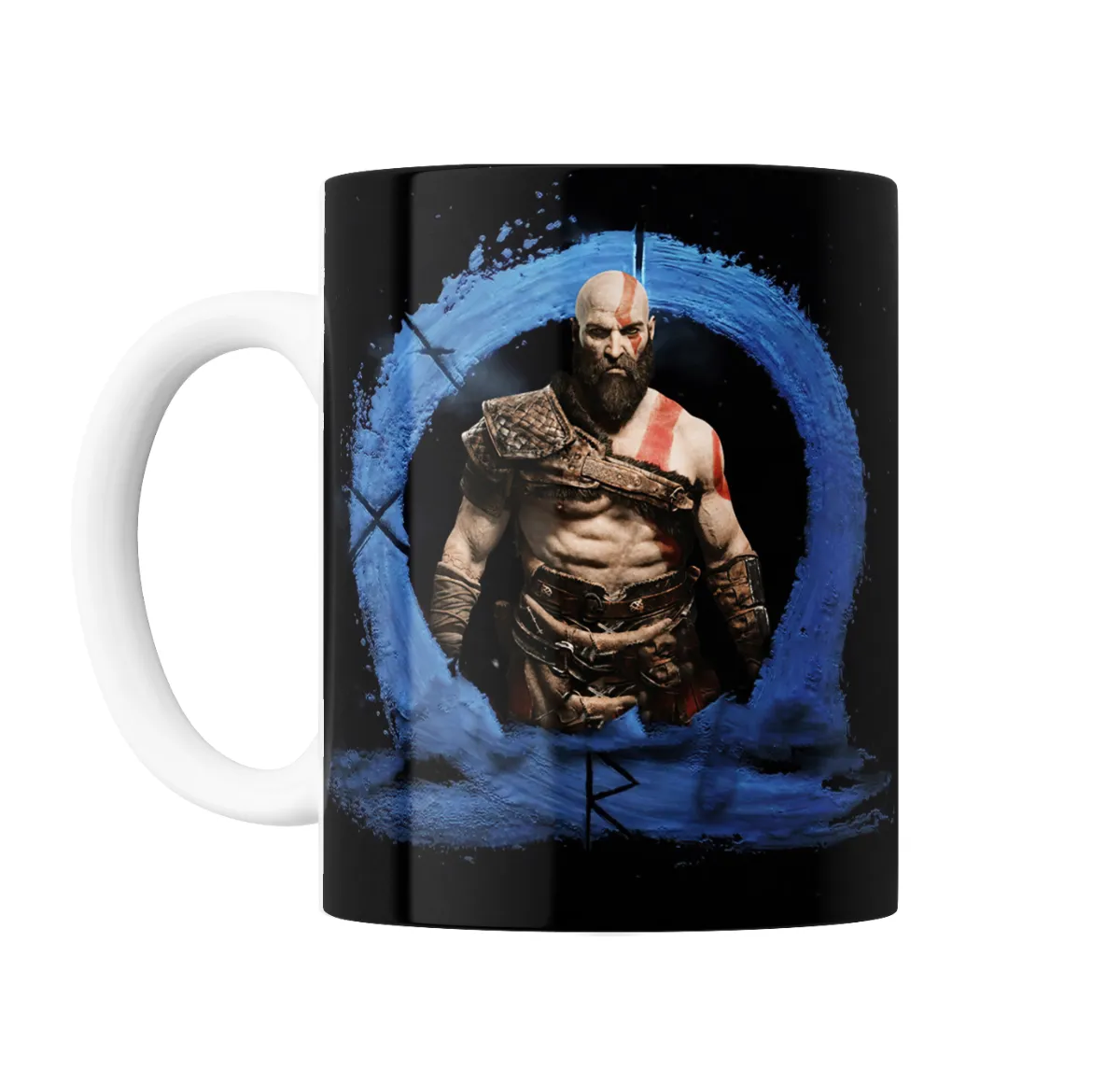 Taza de Cerámica God of War Kratos con marca azul - vista 2
