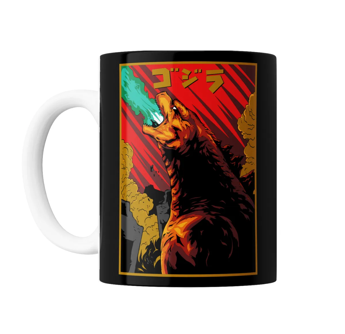Taza de Cerámica Godzilla Afiche Japonés Aliento Atómico - vista 2