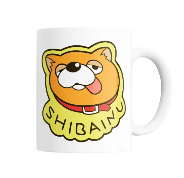 Taza de Cerámica Gokushufudou Shiba Inu Dibujo Animado