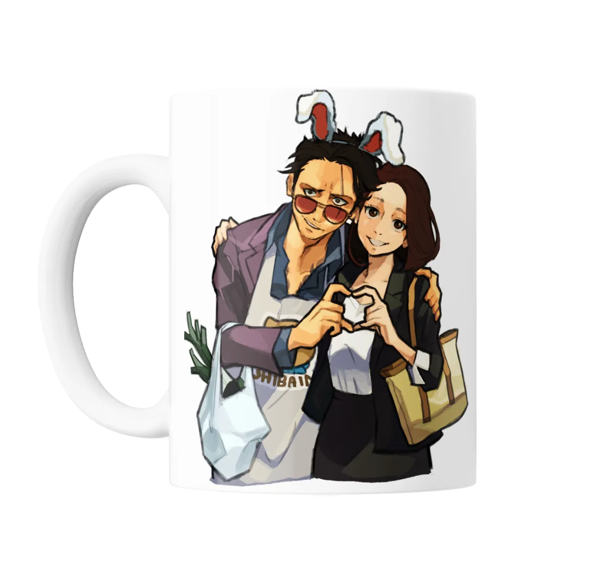 Taza de Cerámica Gokushufudou Tatsu y Miyu Corazón - vista 2
