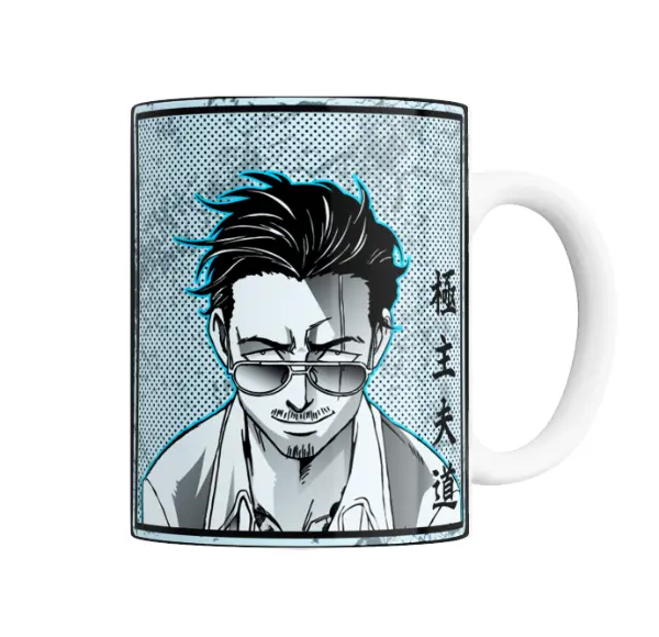 Taza de Cerámica Gokushufudou Tatsu Lentes y Kanji