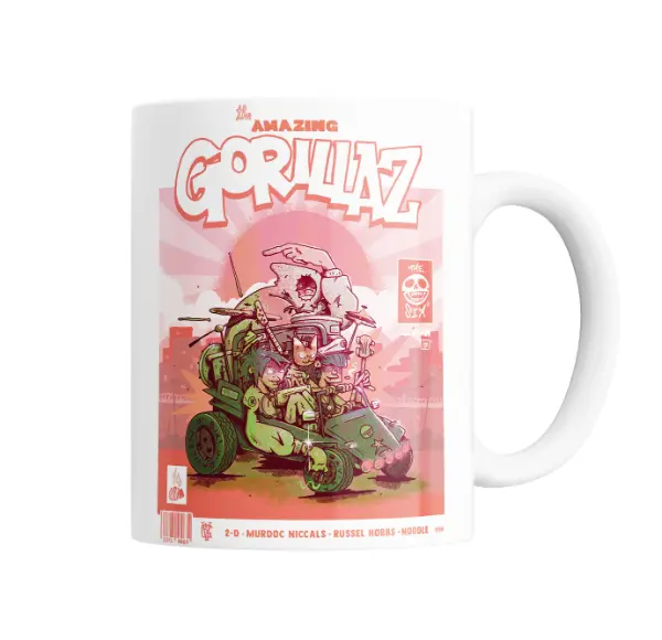 Taza de Cerámica Gorillaz The Amazing Gorillaz Cover Retro