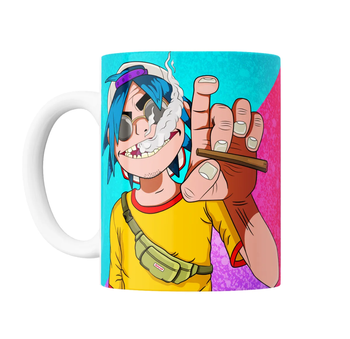 Taza de Cerámica Gorillaz 2D Fumando - vista 2