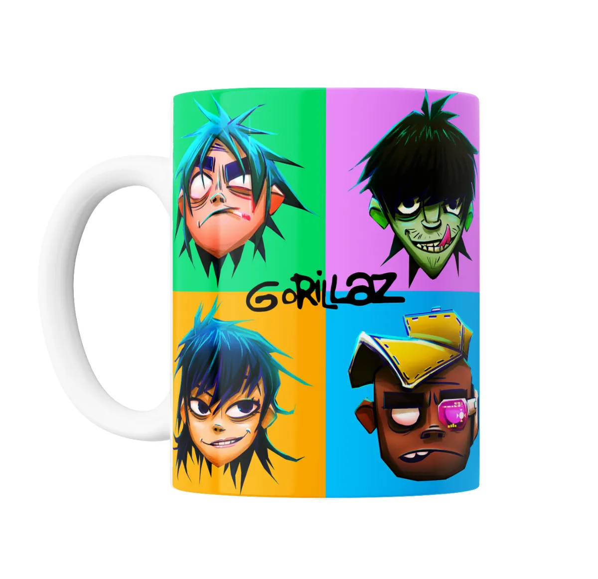 Taza de Cerámica Gorillaz Personajes Pop Art - vista 2
