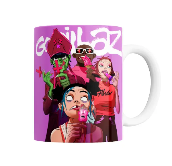 Taza de Cerámica Gorillaz Murdoc Noodle Russel 2D