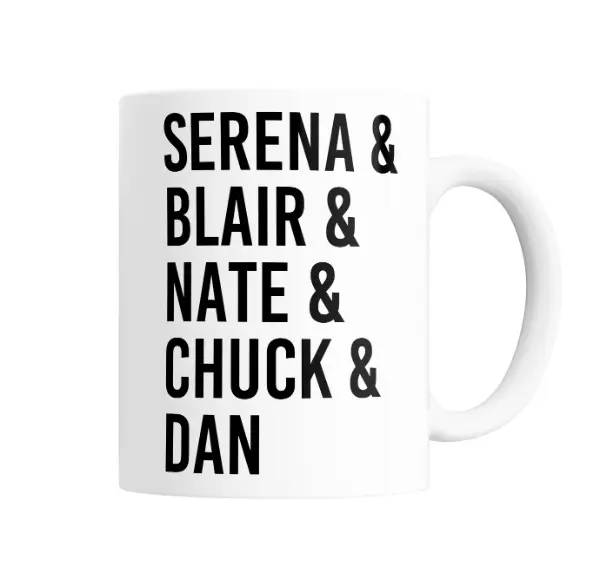 Taza de Cerámica Gossip Girl Serena Blair Nate Chuck Dan
