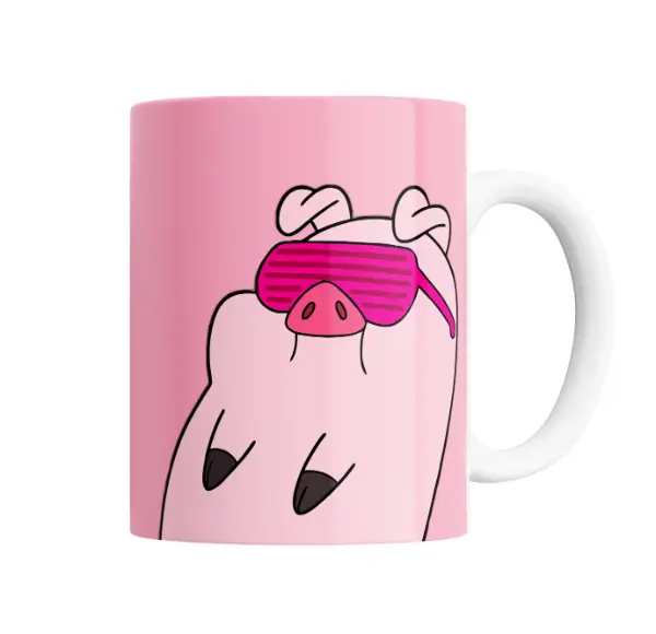 Taza de Cerámica Gravity Falls Waddles Pato con Antifaz