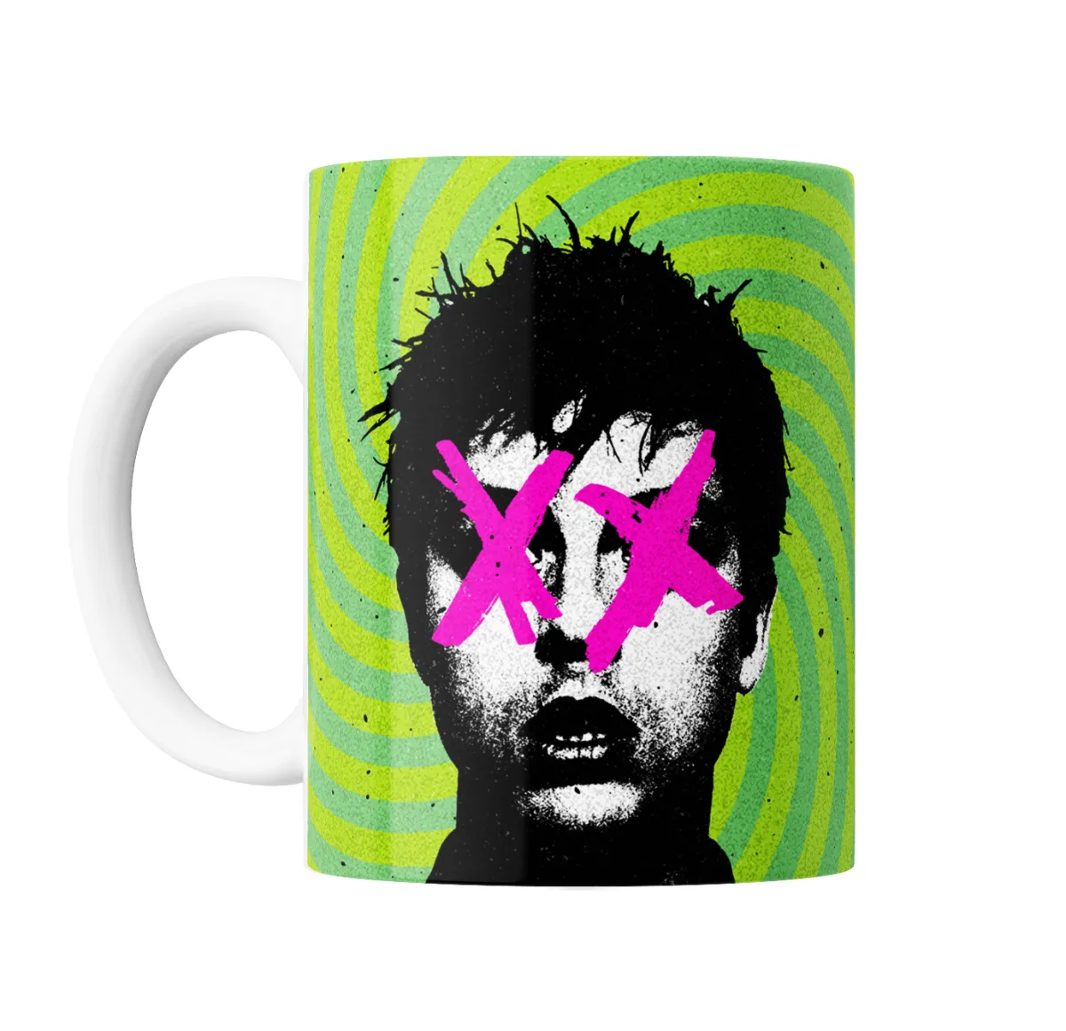 Taza de Cerámica Green Day Retrato Ojos en Cruz - vista 2