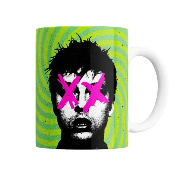 Taza de Cerámica Green Day Retrato Ojos en Cruz
