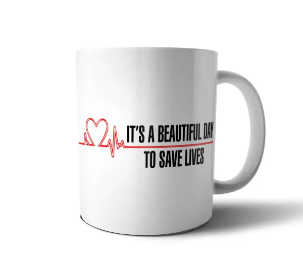 Taza de Cerámica Grey's Anatomy It's a Beautiful Day to Save Lives