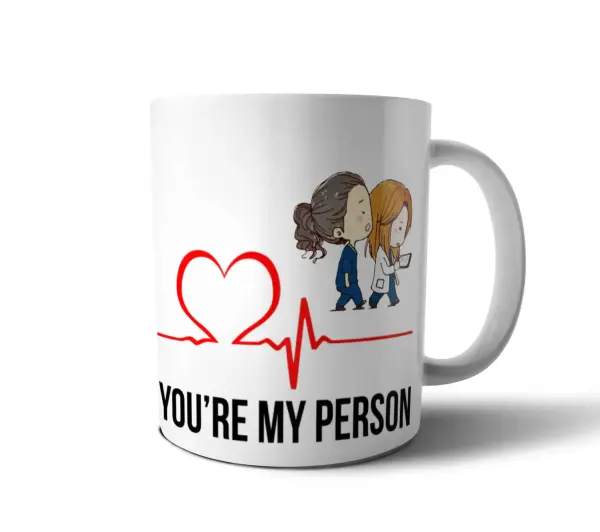 Taza de Cerámica Grey's Anatomy You're My Person Meredith y Cristina