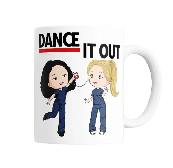 Taza de Cerámica Grey's Anatomy Dance It Out Meredith y Cristina