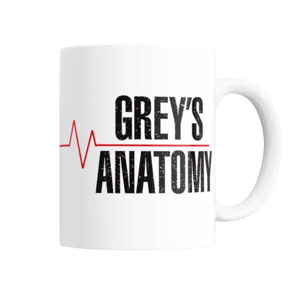 Taza de Cerámica Grey's Anatomy Logo con Latido