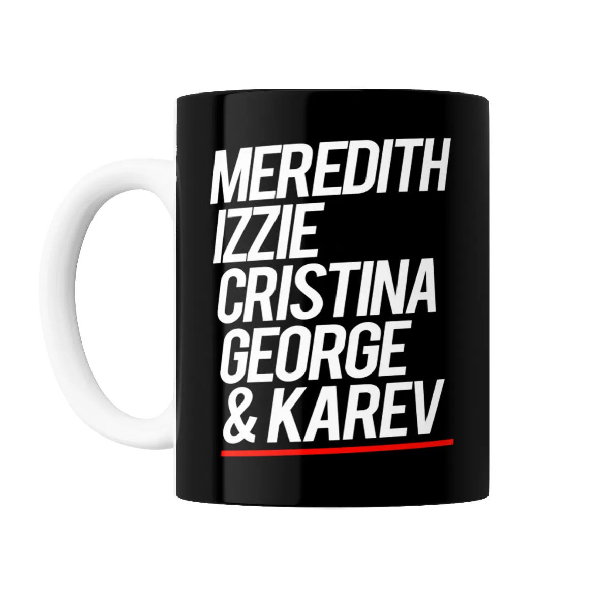 Taza de Cerámica Grey's Anatomy Meredith Izzie Cristina George Karev - vista 2
