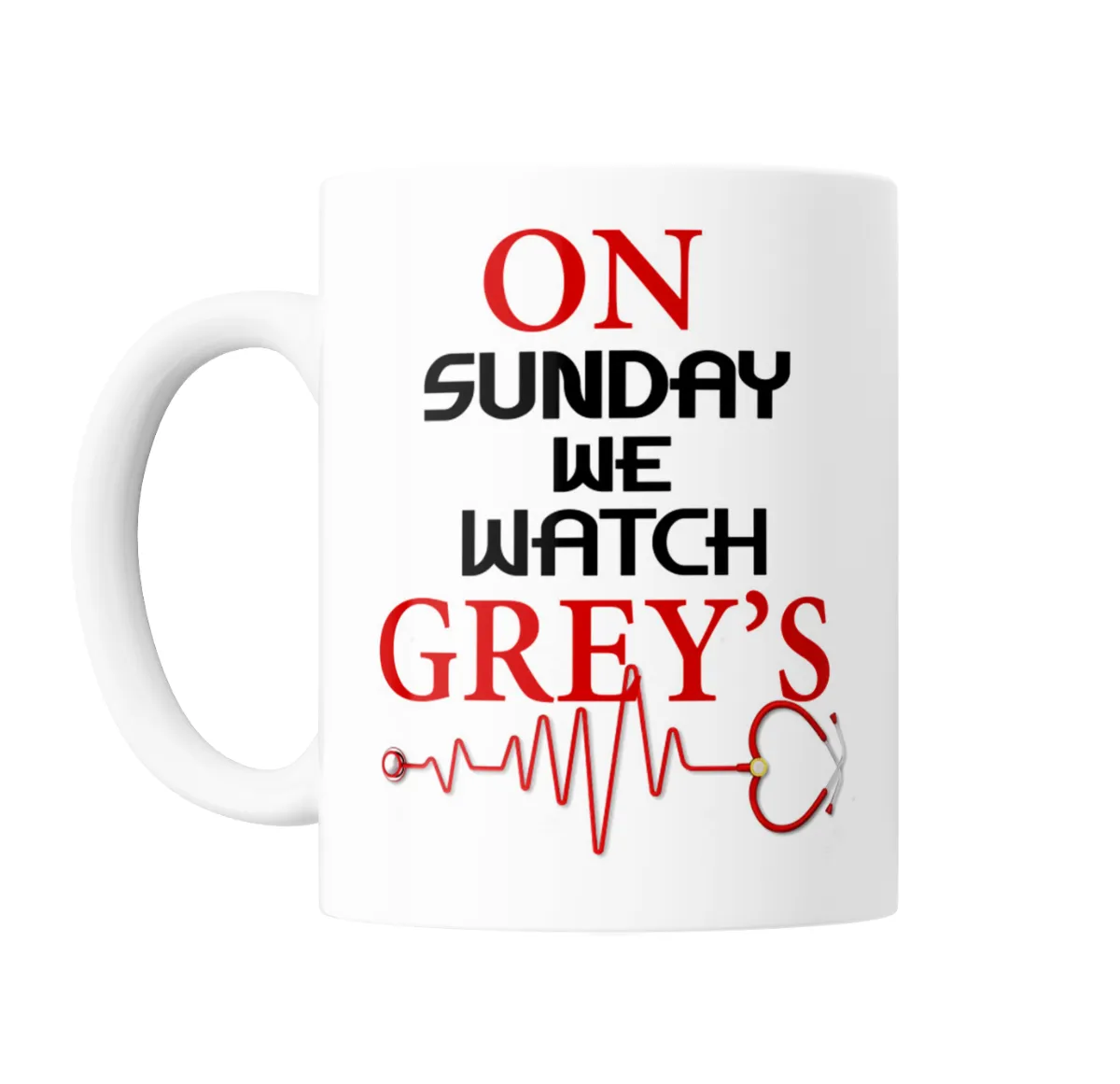 Taza de Cerámica Grey's Anatomy On Sunday We Watch - vista 2
