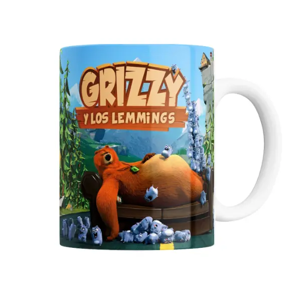 Taza de Cerámica Grizzy y los Lemmings