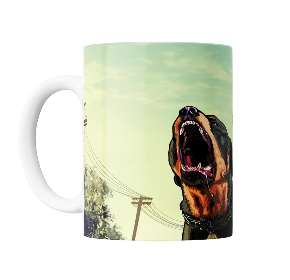 Taza de Cerámica GTA Franklin con bate y cadena - vista 2