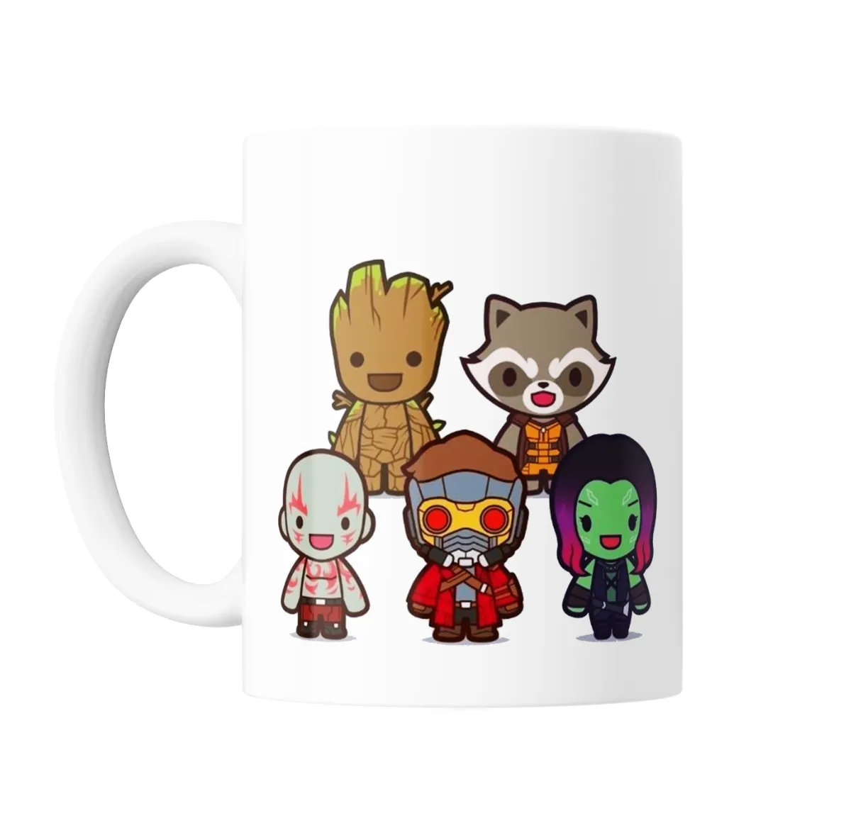 Taza de Cerámica Guardianes de la Galaxia Groot Rocket Star-Lord Drax Gamora Chibi - vista 2