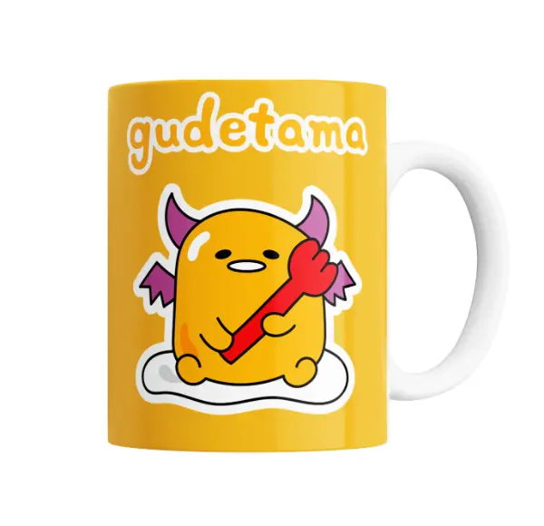 Taza de Cerámica Gudetama Demonio con Tridente