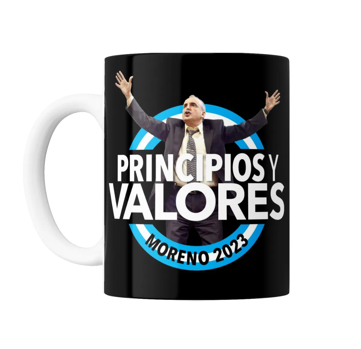 Taza de Cerámica Guillermo Moreno Principios y Valores 2023 - vista 2