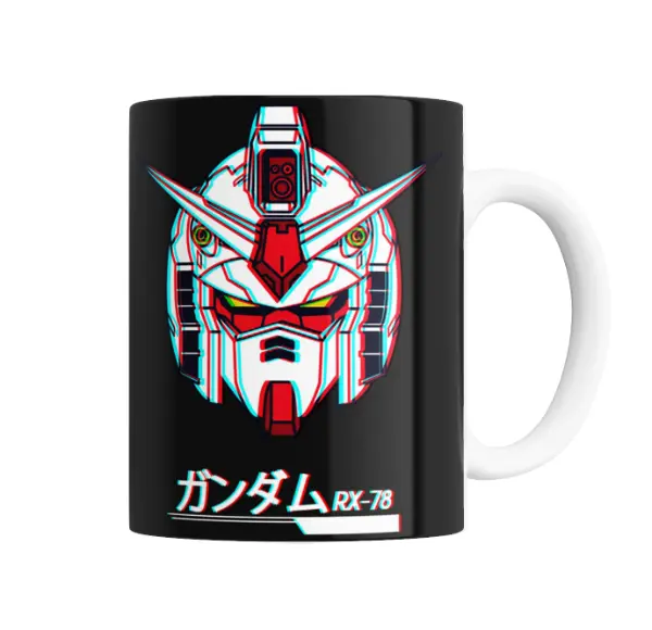 Taza de Cerámica Gundam RX-78 Cabeza Glitch