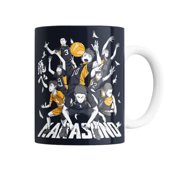 Taza de Cerámica Haikyuu Karasuno Equipo de Voley
