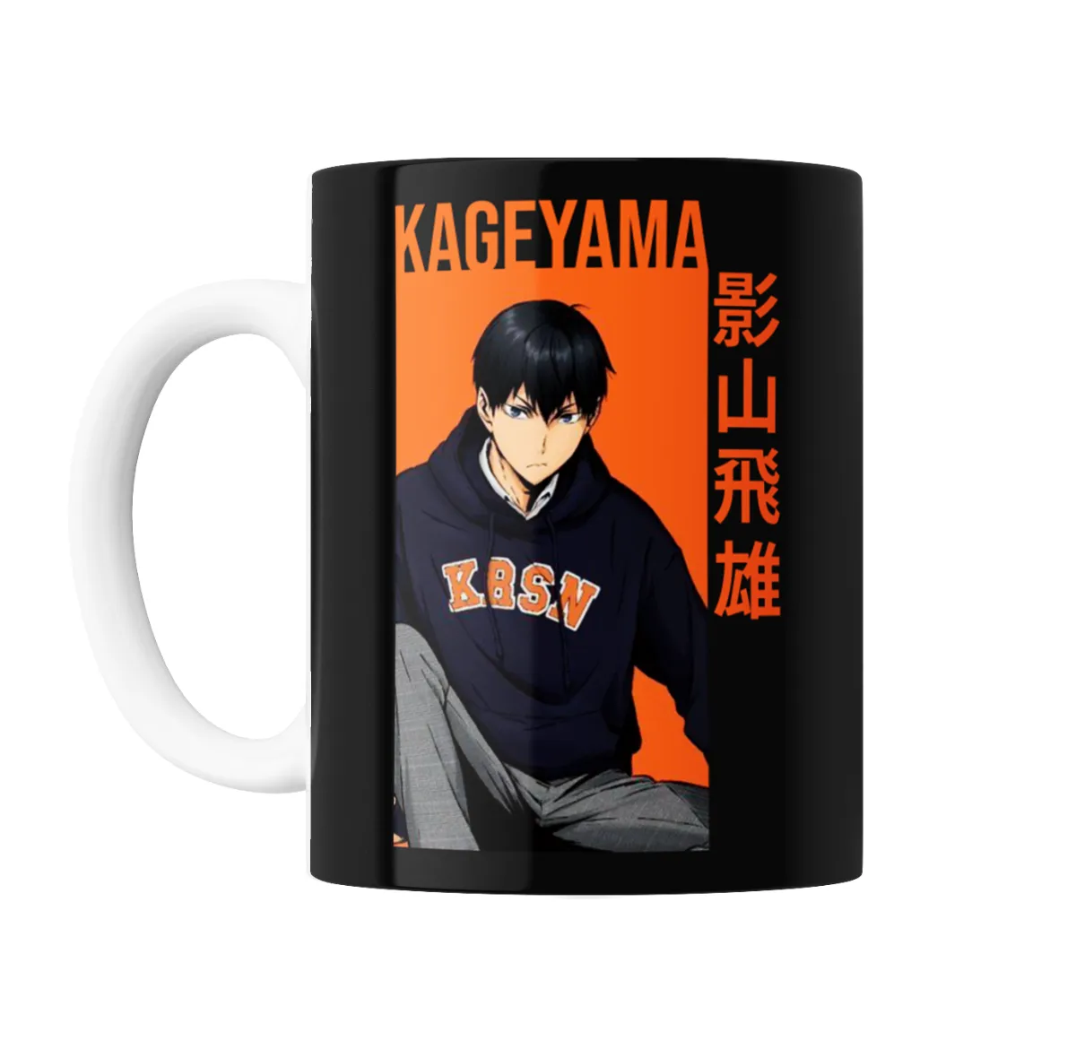 Taza de Cerámica Haikyuu Kageyama Tobio Naranja - vista 2