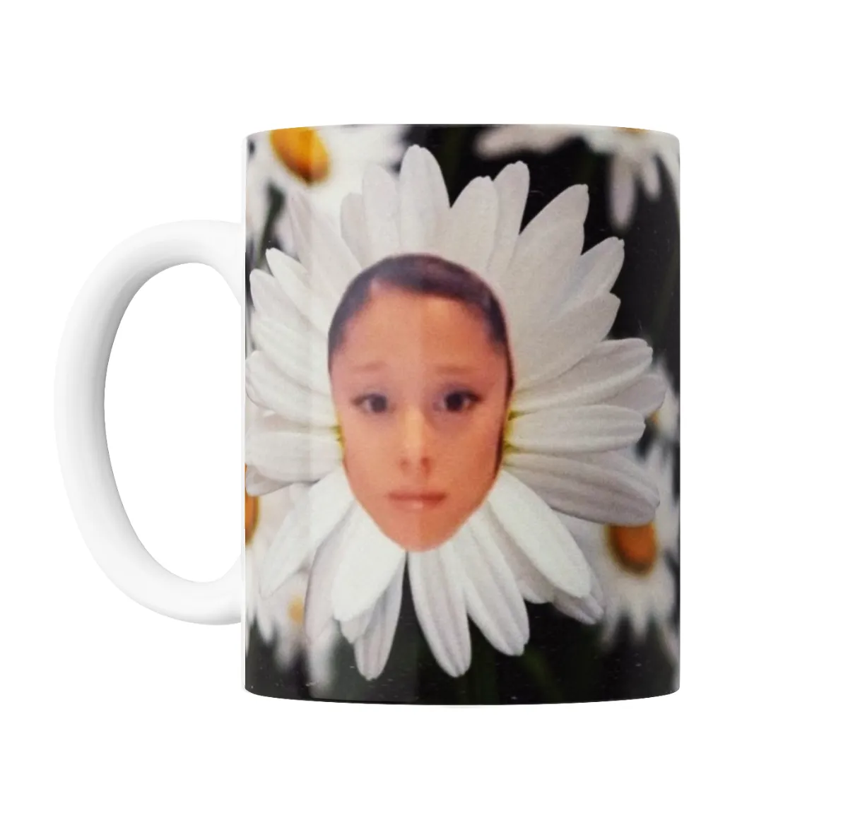 Taza de Cerámica Ariana Grande Cara en Margarita Meme - vista 2
