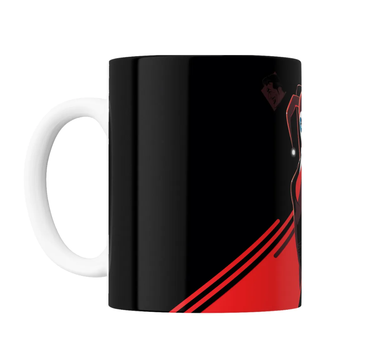Taza de Cerámica Harley Quinn Arlequín Rojo y Negro - vista 2