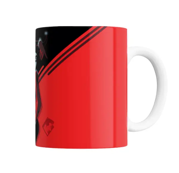Taza de Cerámica Harley Quinn Arlequín Rojo y Negro