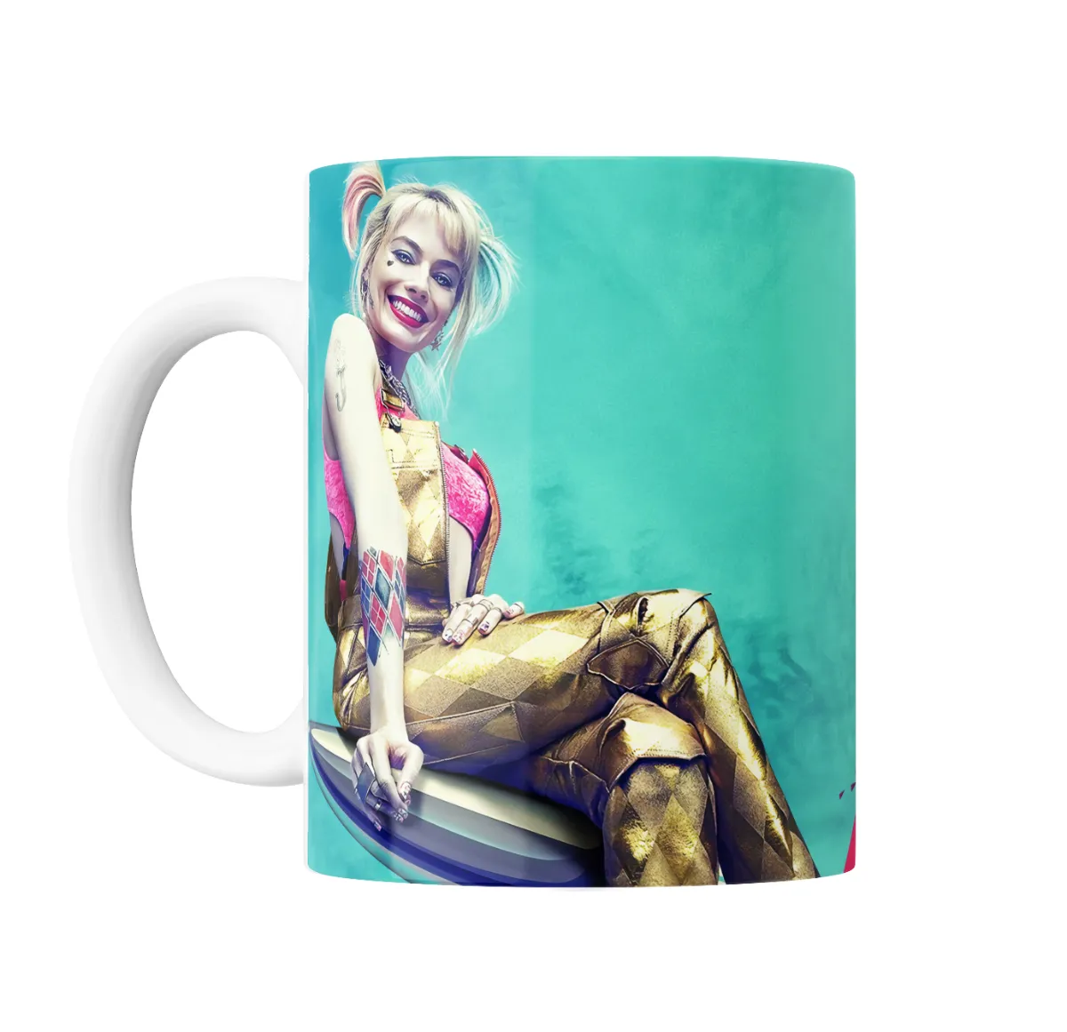 Taza de Cerámica Harley Quinn Birds of Prey Dorada - vista 2
