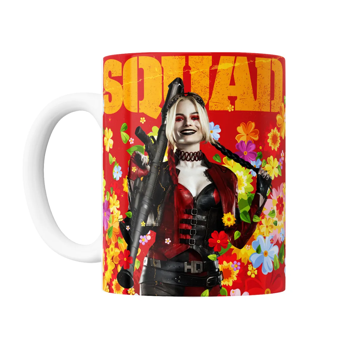 Taza de Cerámica Harley Quinn Suicide Squad Flores - vista 2