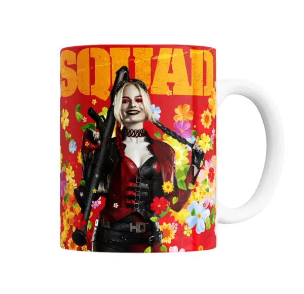 Taza de Cerámica Harley Quinn Suicide Squad Flores