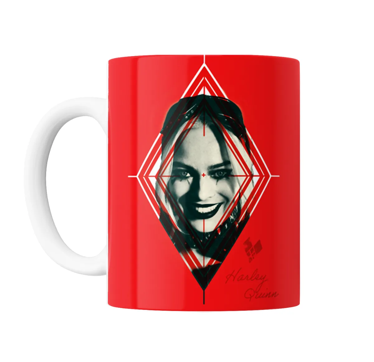 Taza de Cerámica Harley Quinn Rombos Rojo - vista 2