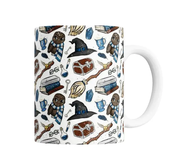 Taza de Cerámica Harry Potter Ravenclaw Patrón Mágico