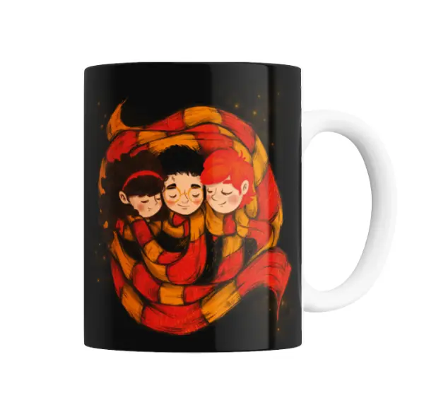 Taza de Cerámica Harry Potter Trío Bufanda Gryffindor