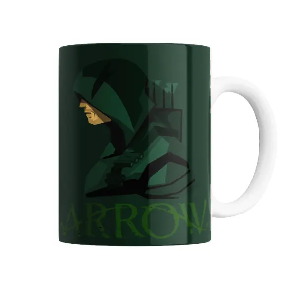 Taza de Cerámica Arrow Green Arrow Silueta