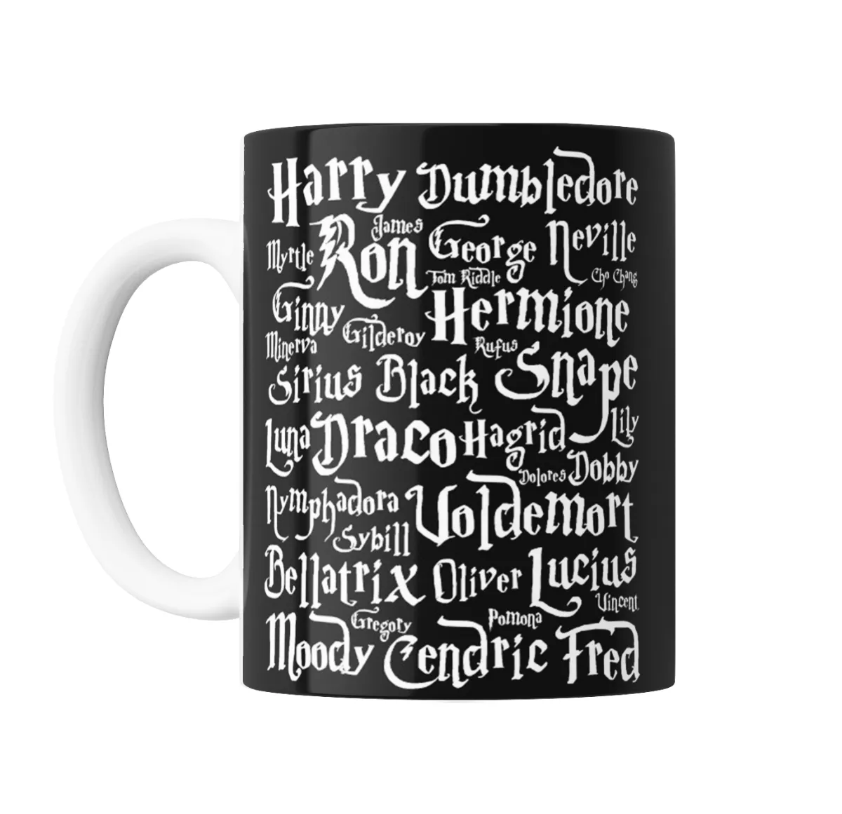 Taza de Cerámica Harry Potter Personajes Tipografía - vista 2