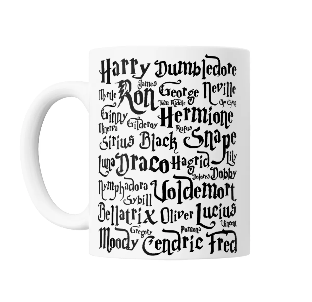 Taza de Cerámica Harry Potter Personajes Tipografía - vista 2