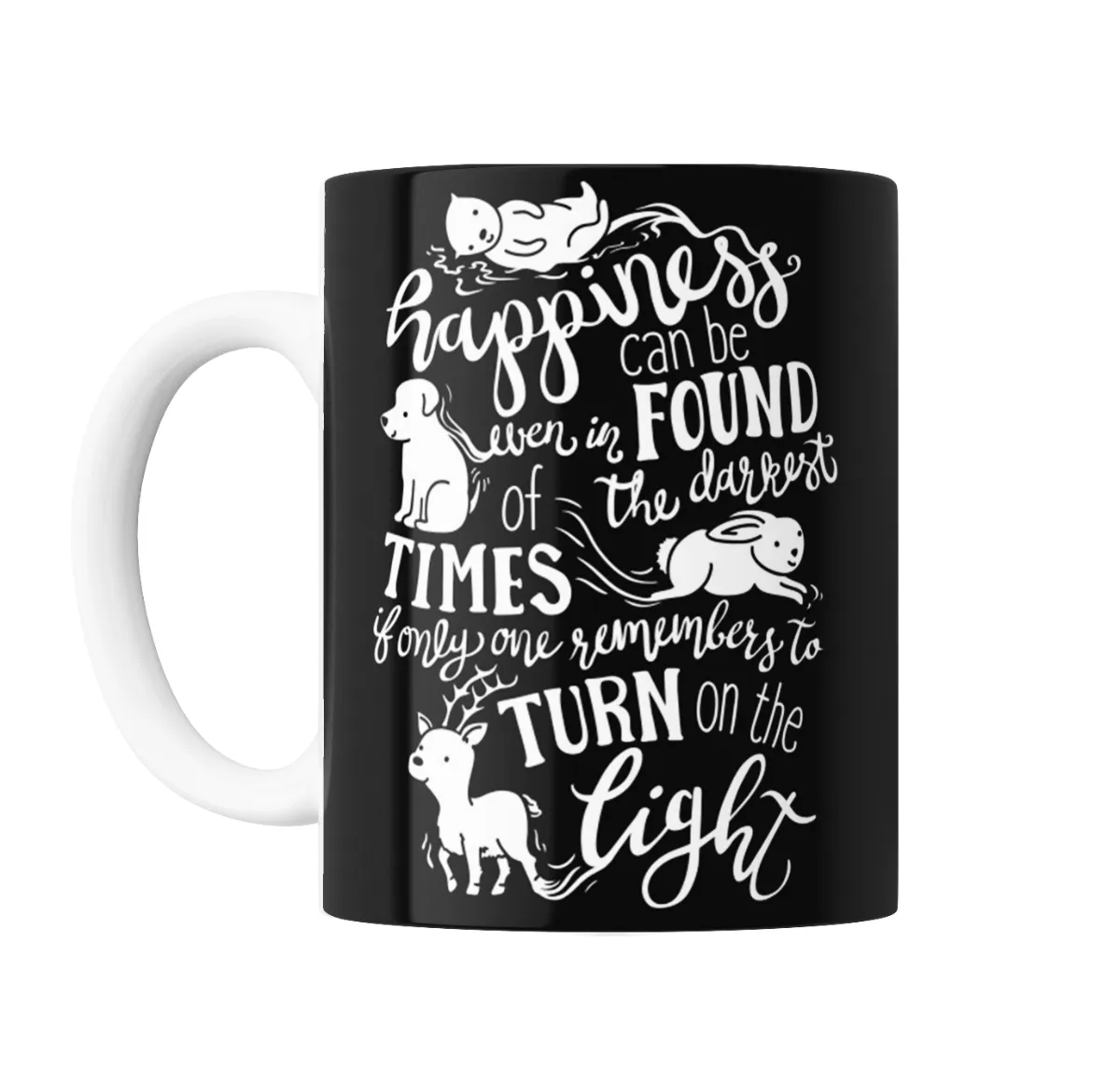 Taza de Cerámica Harry Potter Frase Dumbledore Felicidad en la Oscuridad - vista 2