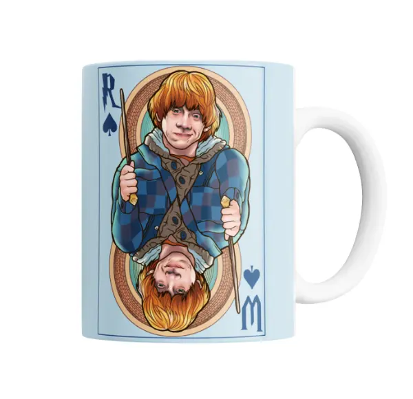 Taza de Cerámica Harry Potter Ron Weasley Carta de Espadas