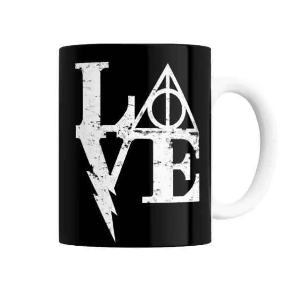 Taza de Cerámica Harry Potter LOVE Reliquias de la Muerte