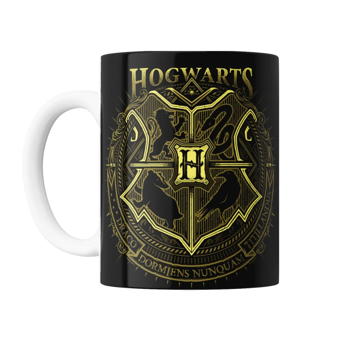 Taza de Cerámica Harry Potter Escudo Hogwarts Dorado - vista 2