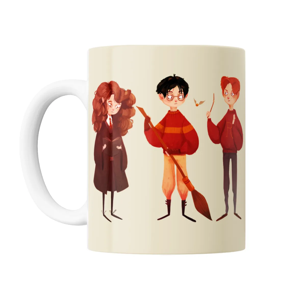 Taza de Cerámica Harry Potter Hermione Ron y Harry Ilustrado - vista 2