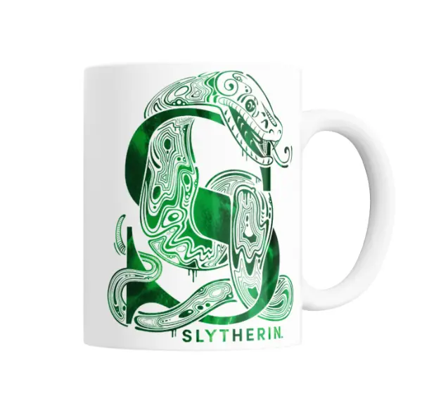 Taza de Cerámica Harry Potter Slytherin Serpiente Verde