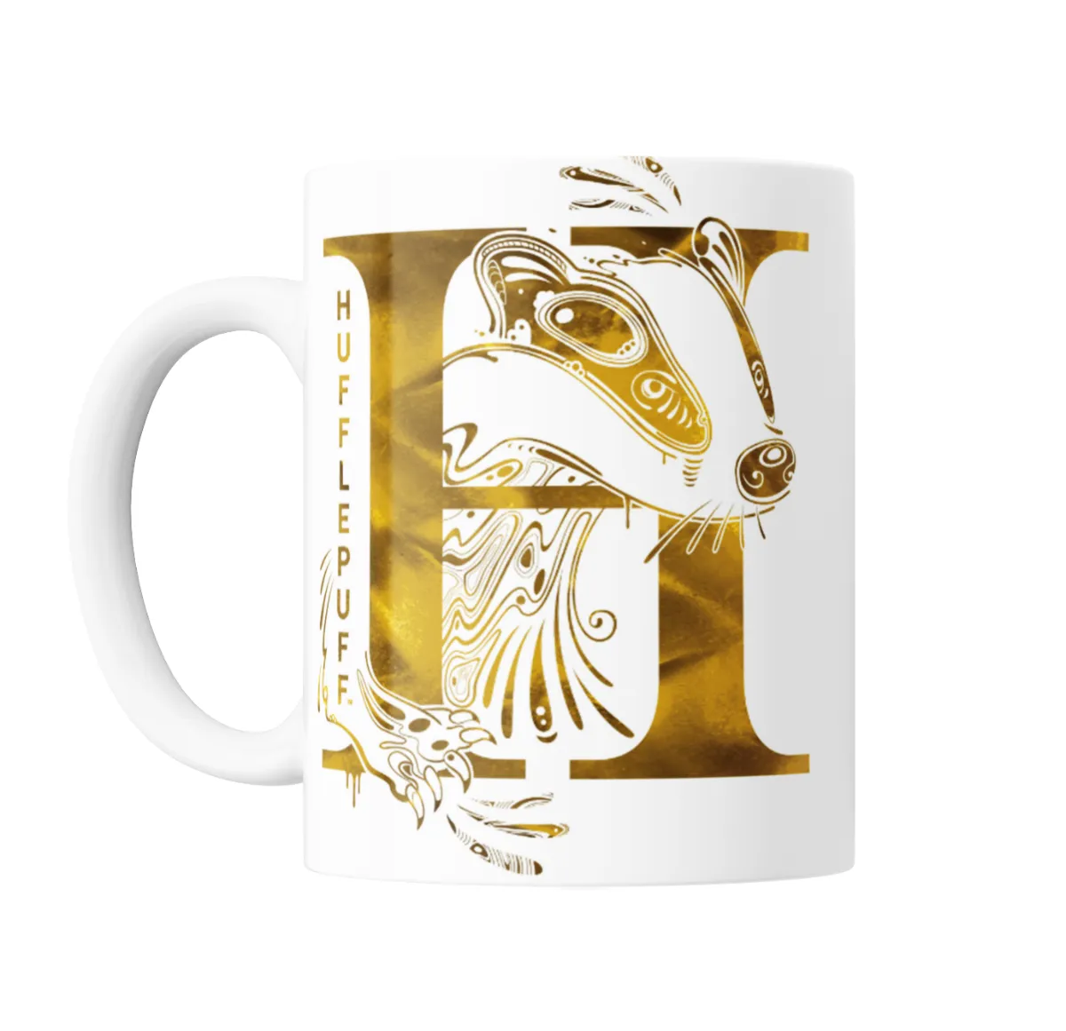 Taza de Cerámica Harry Potter Hufflepuff Tejón Dorado - vista 2