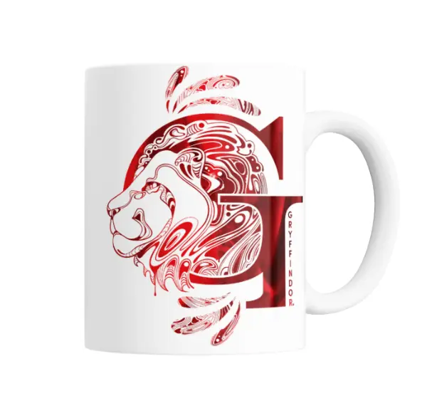 Taza de Cerámica Harry Potter Gryffindor León Rojo