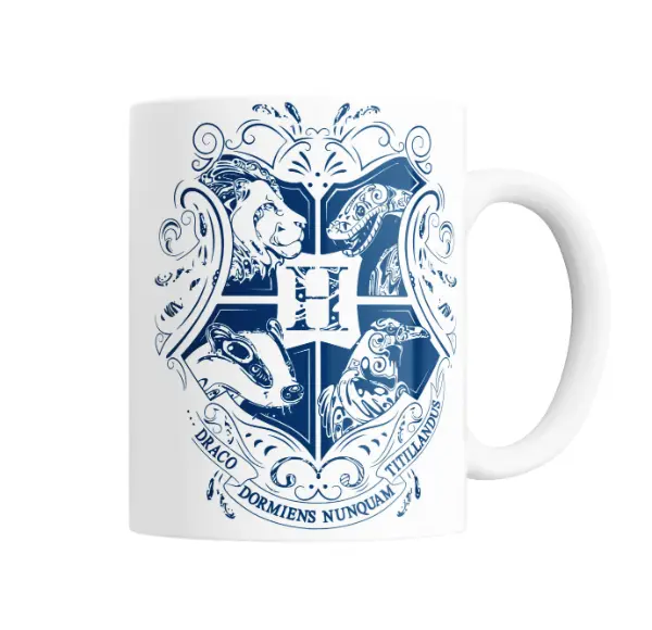 Taza de Cerámica Harry Potter Escudo de Hogwarts Azul