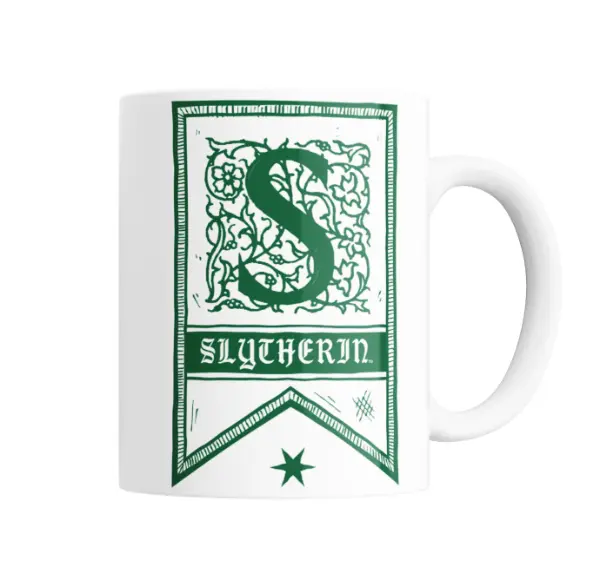Taza de Cerámica Harry Potter Casa Slytherin Estandarte